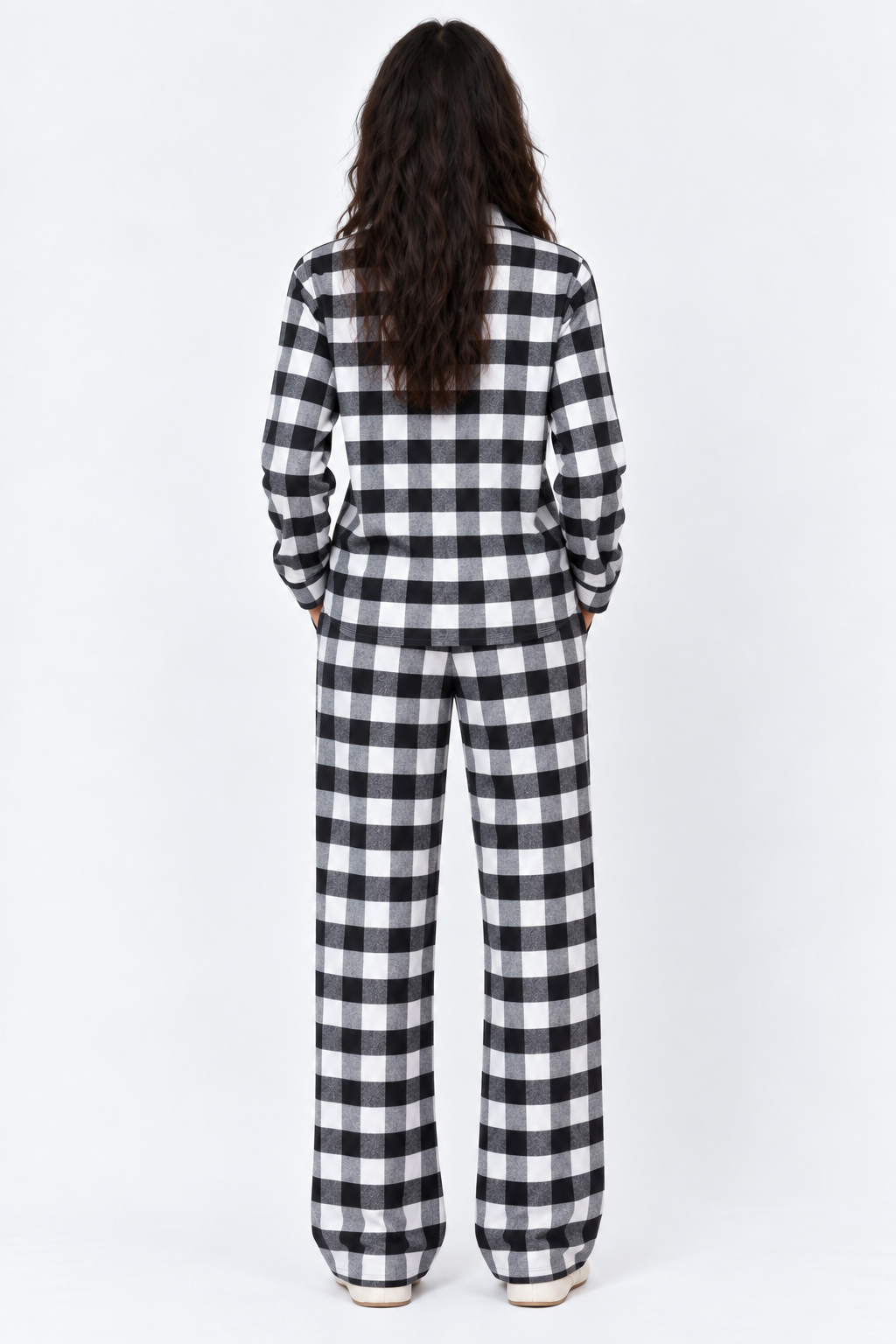 Monochrome Check Pajama Set