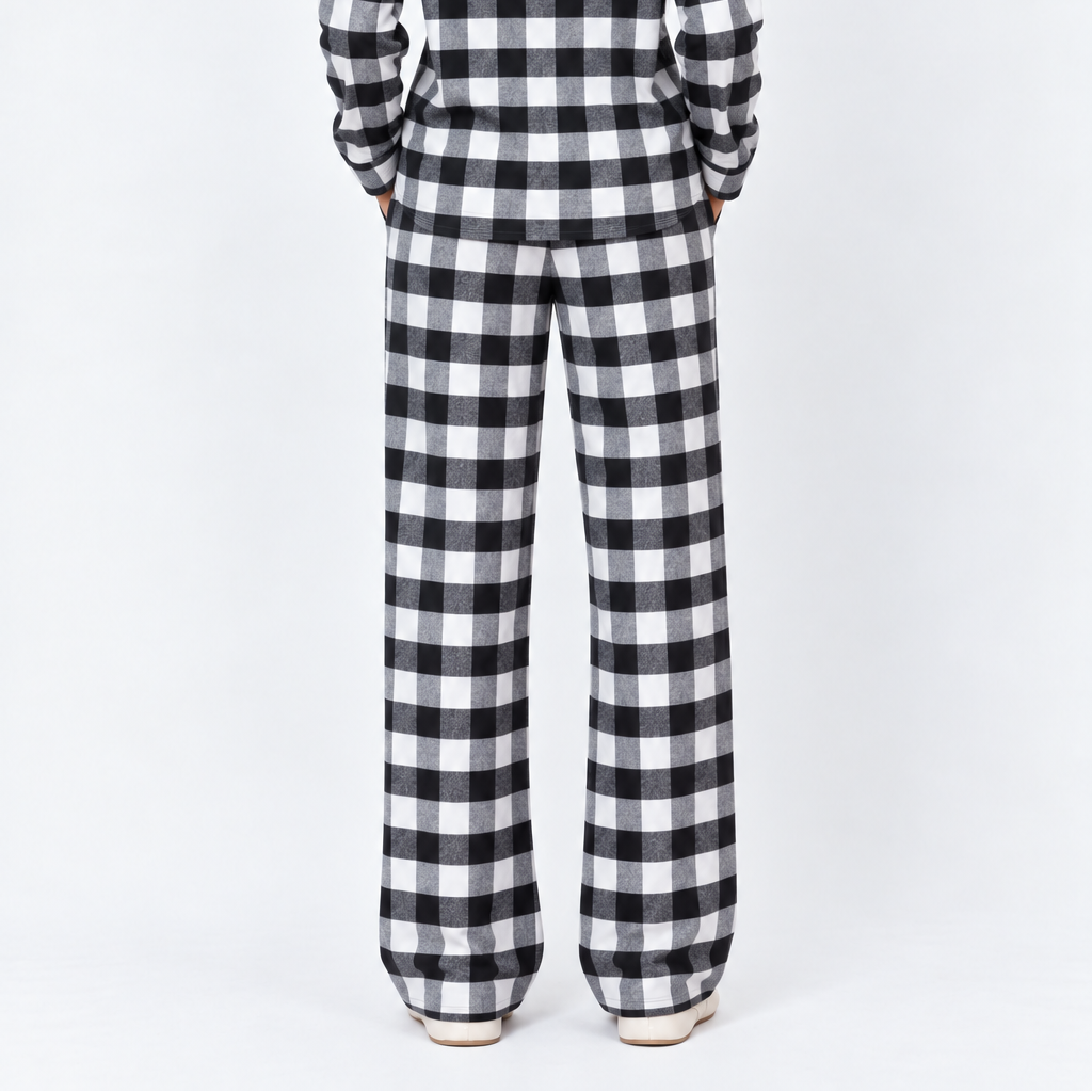 Monochrome Check Pajama Pants