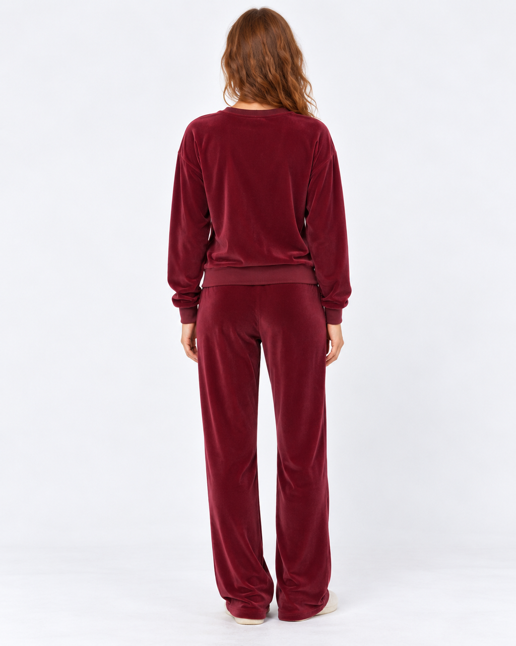 Burgundy Velvet Pajama Set