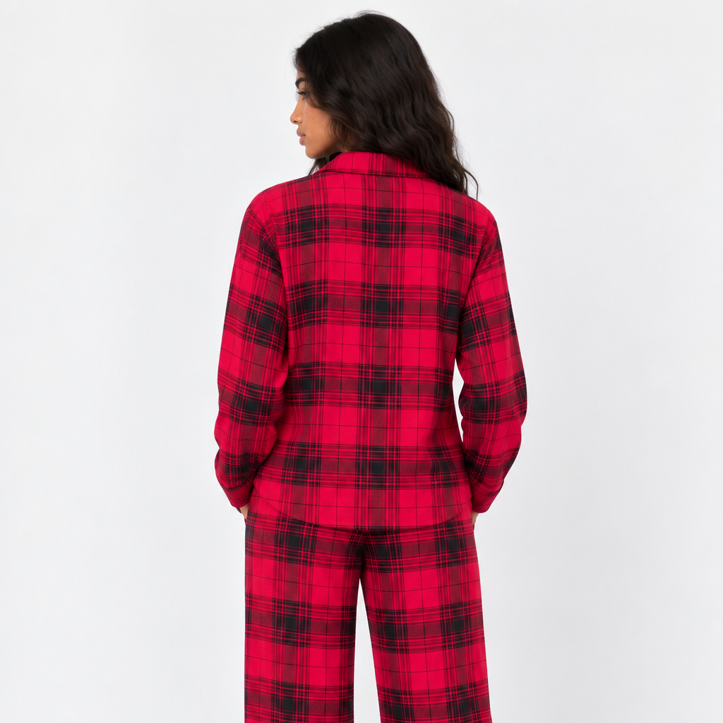 Ruby Tartan Pajama Top