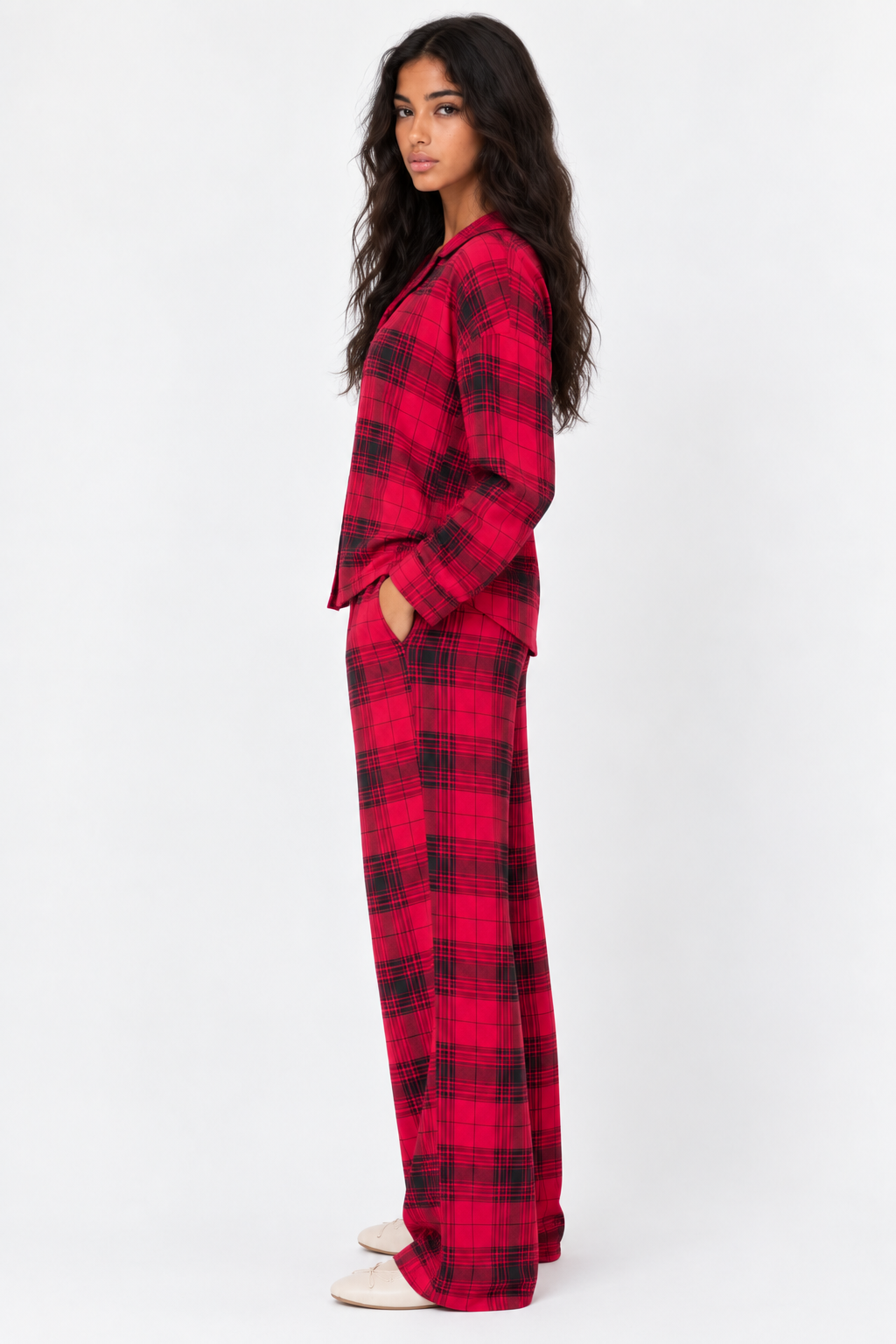 Ruby Tartan Pajama Set