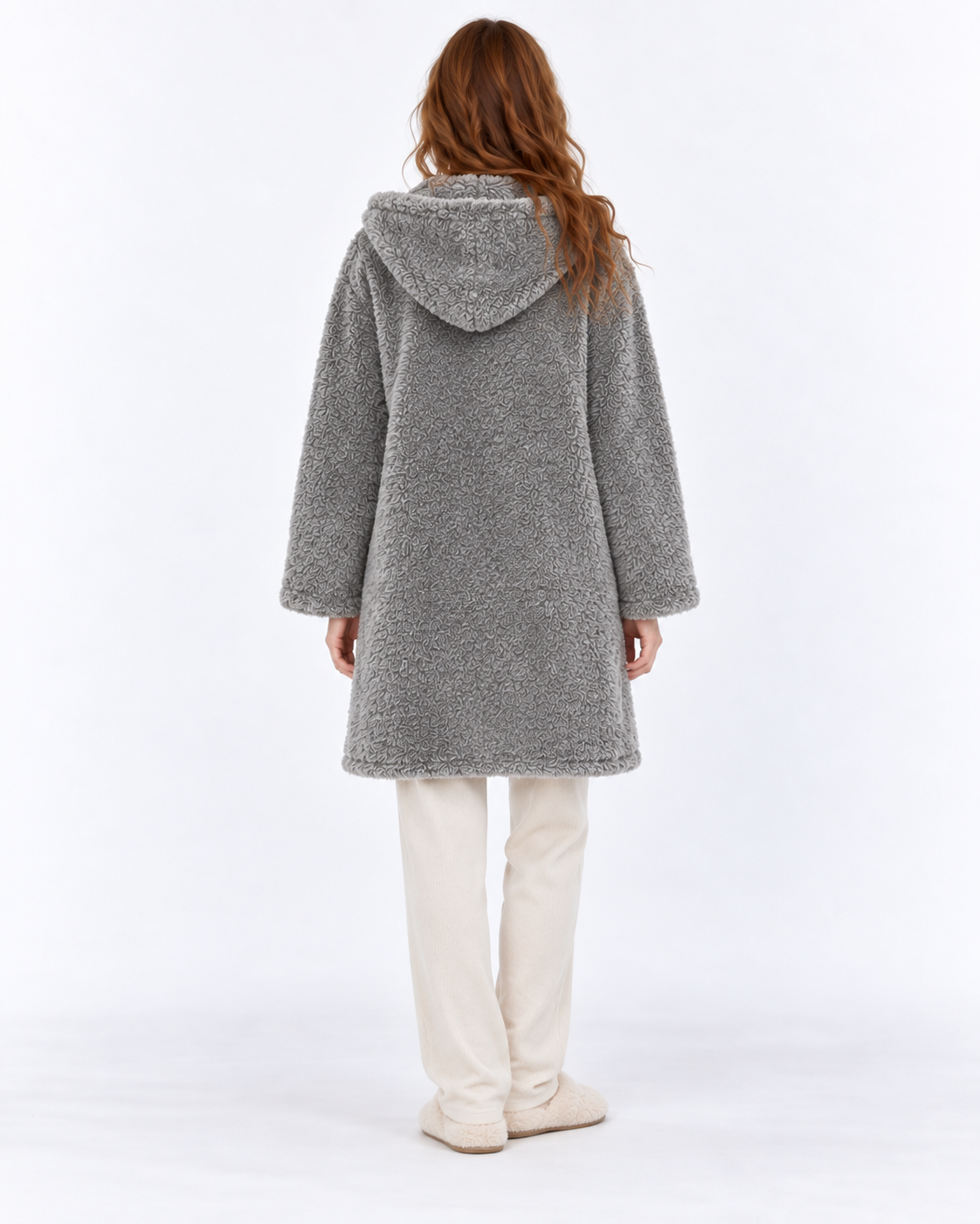 Cloud Grey Plush Robe